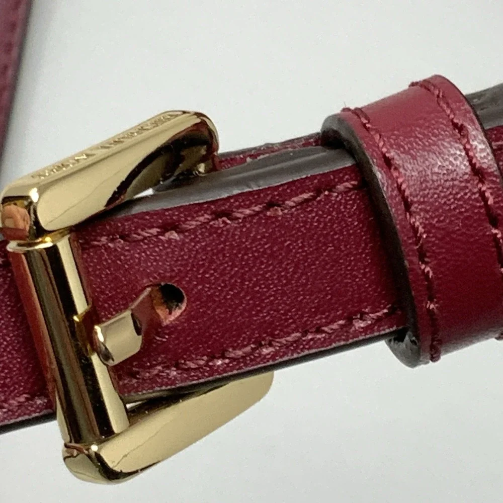 Michael Kors Kimberly‎ Small Bucket Crossbody Purse Brown Merlot Strap Magnetic